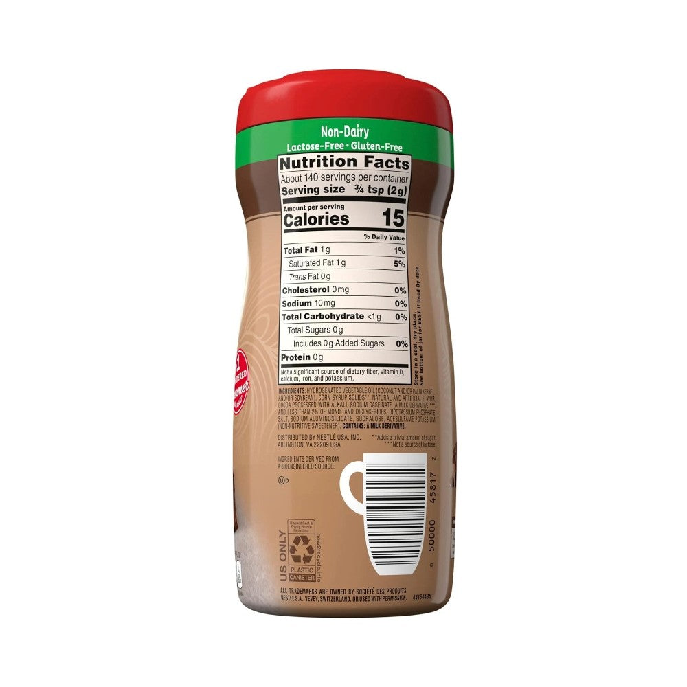 Nestle Coffee Mate Chocolate Creme Sugar Free Powder Coffee Creamer 10.2oz