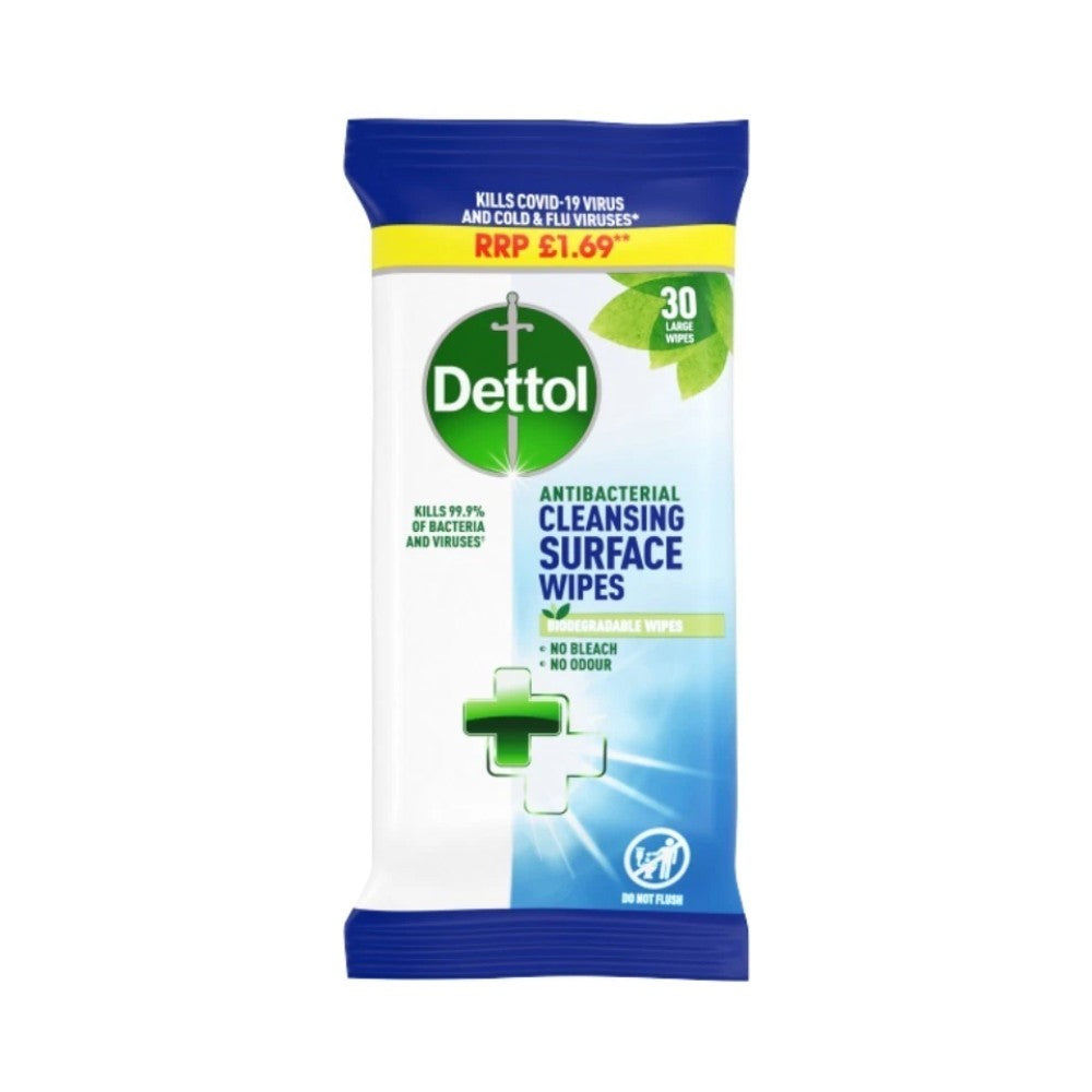 Dettol Antibacterial Cleansing Surface Wipes 30s
