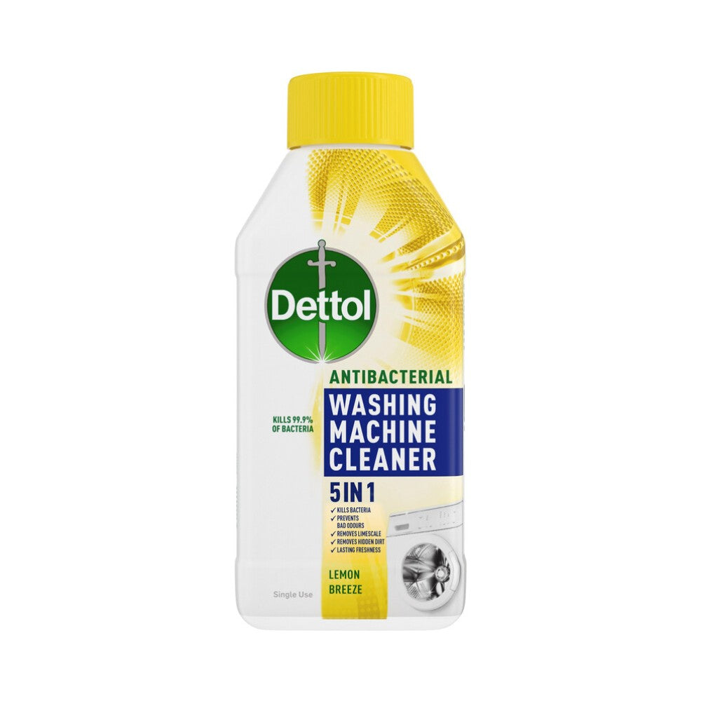 Dettol Antibac 5 in 1 Washing Machine Cleaner Lemon Breeze 250ml - Pack of 6