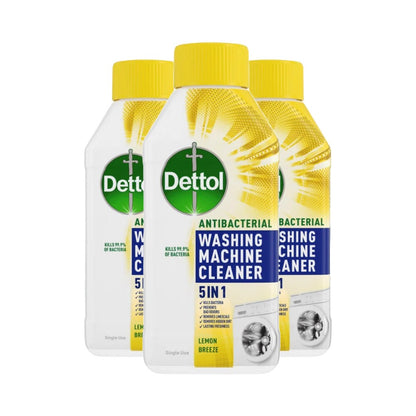 Dettol Antibac 5 in 1 Washing Machine Cleaner Lemon Breeze 250ml - Pack of 6