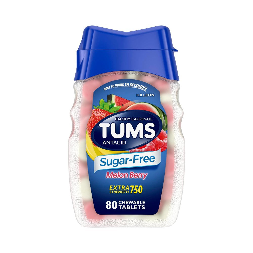 TUMS Extra Strength Sugar Free Melon Berry Antacid Chewable Tablets 80's