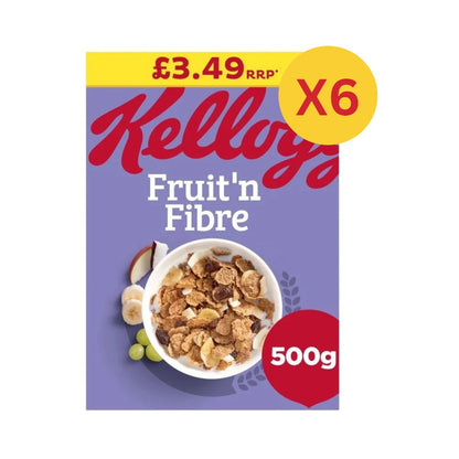 Kellogg's Fruit & Fibre 500g - X6 Boxes