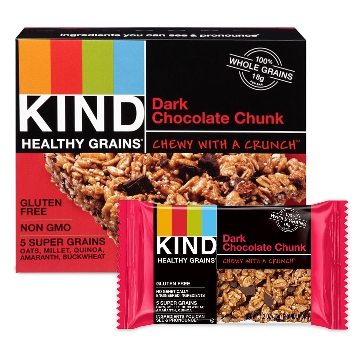 Kind Healthy Grains Dark Chocolate Chunk 1.2oz (35g) 5's